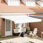 vidaXL Tissu de remplacement pour auvent pour cadre 4x3 5 m Blanc