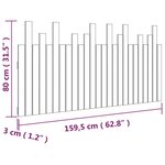 vidaXL Tête de lit murale 159 5x3x80 cm Bois massif de pin