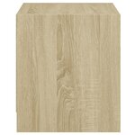 vidaXL Tables de chevet et portes vitrées 2Pièces chêne sonoma 35x37x42cm