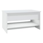 vidaXL Table basse Blanc 80x50x40 cm Bois d'ingénierie
