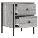 vidaXL Tables de chevet 2 Pièces sonoma gris 40x42x50cm bois d'ingénierie