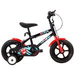 vidaXL Vélo pour enfants 12 pouces Noir et rouge
