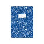 Protège-cahier Schoolydoo A4 polypro avec etiquette Bleu HERMA