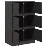 vidaXL Buffet noir 67x39x107 cm acier
