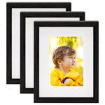 vidaXL Cadres photo 3D 3 Pièces Noir 20x25 cm pour photos 13x18 cm