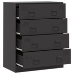 vidaXL Buffet noir 67x39x83 cm acier