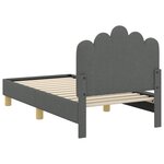 vidaXL Cadre de lit pour tout-petit avec tête de lit Gris foncé