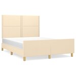 vidaXL Cadre de lit sans matelas crème 140x200 cm tissu
