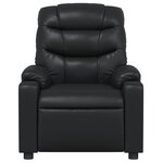 vidaXL Fauteuil de massage inclinable Noir Similicuir