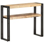 vidaXL Table console 90x30x75 cm Bois de manguier brut