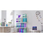 Classeur Rigide 4 Anneaux 30mm Teksto - A4 - Couleurs Assorties - X 10 - Exacompta