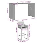 vidaXL Ensemble de bar de jardin 7 Pièces sans coussins noir poly rotin