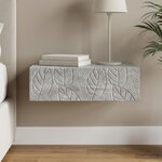 vidaXL Table d'appoint murale 87 5 x 34 5 x 17 cm Bois d'ingénierie