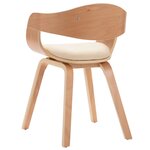vidaXL Chaises à manger lot de 4 bois courbé et similicuir