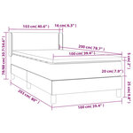vidaXL Sommier à lattes de lit avec matelas Bleu 100x200 cm Tissu