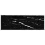 vidaXL Étagère marbre noir et transparent 100x36x90 cm verre trempé