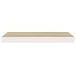 vidaXL Étagère murale flottante chêne et blanc 60x23 5x3 8 cm MDF