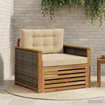 vidaXL Sofa de milieu extérieur Naturel