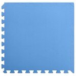vidaXL Tapis de sol de piscine 24 Pièces Bleu 8 64 ㎡ Mousse EVA