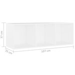 vidaXL Meubles TV 4 Pièces Blanc 107x35x37 cm Aggloméré