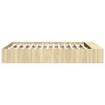 vidaXL Cadre de lit sans matelas chêne sonoma 135x190 cm