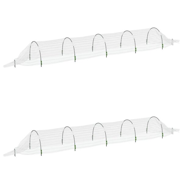 vidaXL Tunnels en filet 2 Pièces 1 5x5 m fibre de verre et PP