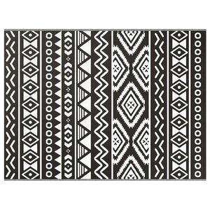 vidaXL Tapis d'extérieur ARAKIL motif noir 300 x 400 cm PP