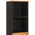 vidaXL Armoire bain marron et noir 38x33 5x160 cm bois massif manguier