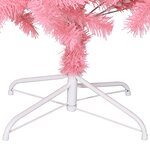 vidaXL Sapin de Noël artificiel avec support rose 240 cm PVC