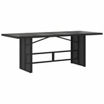 vidaXL Ensemble de bistro de jardin 9 Pièces coussins noir poly rotin