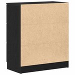 vidaXL Buffet avec tiroir Noir 60 x 30 x 70 cm Bois d'ingénierie