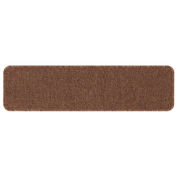 Tapis d'escalier vidaXL avec dos en latex Jaune 20x75 cm