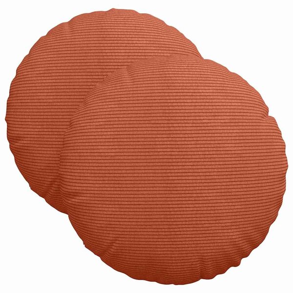 vidaXL Coussins de siège 2 Pièces Rouge orange Ø 40 cm