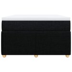 vidaXL Sommier à lattes de lit avec matelas Noir 120x200 cm Tissu