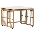 vidaXL Ensemble de meubles d'extérieur 5 Pièces Blanc Naturel et Crème