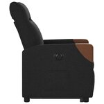vidaXL Fauteuil inclinable électrique noir tissu