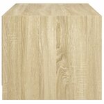 vidaXL Table basse avec portes en verre chêne sonoma 68x50x42 cm