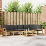 vidaXL Ensemble de canapés d'extérieur 7 Pièces Blanc et anthracite