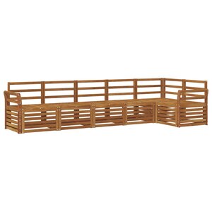 vidaXL Ensemble de canapés d'extérieur 6 pc Naturel Polyester