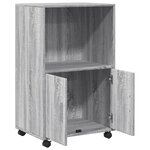 vidaXL Armoire à roulettes sonoma gris 55x40x91 cm bois d'ingénierie