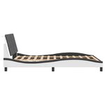 vidaXL Cadre de lit avec LED sans matelas blanc et noir 120x200 cm