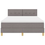 vidaXL Lit à ressort LED avec matelas Taupe 140 x 190 cm tissu