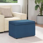vidaXL Tabouret Bleu 61 x 41 x 40 cm Tissu et bois stratifié