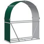 vidaXL Porte-bûches vert 120x45x140 cm acier galvanisé