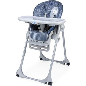 Chaise Haute Polly Easy - CHICCO - Réglable - Gris - Mixte