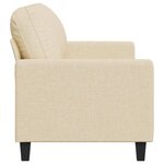 vidaXL Canapé à 3 places Crème 180 cm Tissu