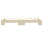 vidaXL Lit de jour avec lit gigogne crème 80x200 cm tissu