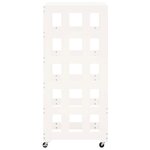 vidaXL Porte-bûches avec roulettes blanc 40x49x110 cm bois massif pin