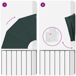 vidaXL Écran de confidentialité pour balcon Vert foncé 115 x 115 cm