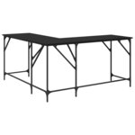 vidaXL Bureau Chêne noir 149 x 149 x 75 cm Bois d'ingénierie